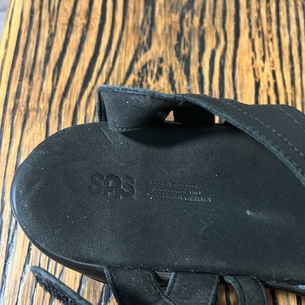 SAS sandal. Black open toe. - Picture 4 of 10